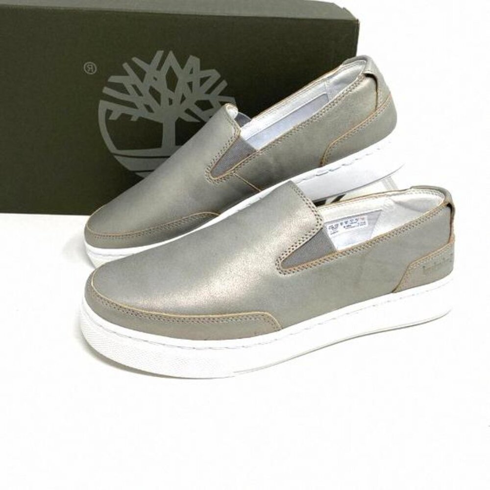 💖MEGA SALE💖Timberland WOMEN TB 0A24WV BZ3 Atlanta Silver Medium Slip-on Green - Picture 3 of 12